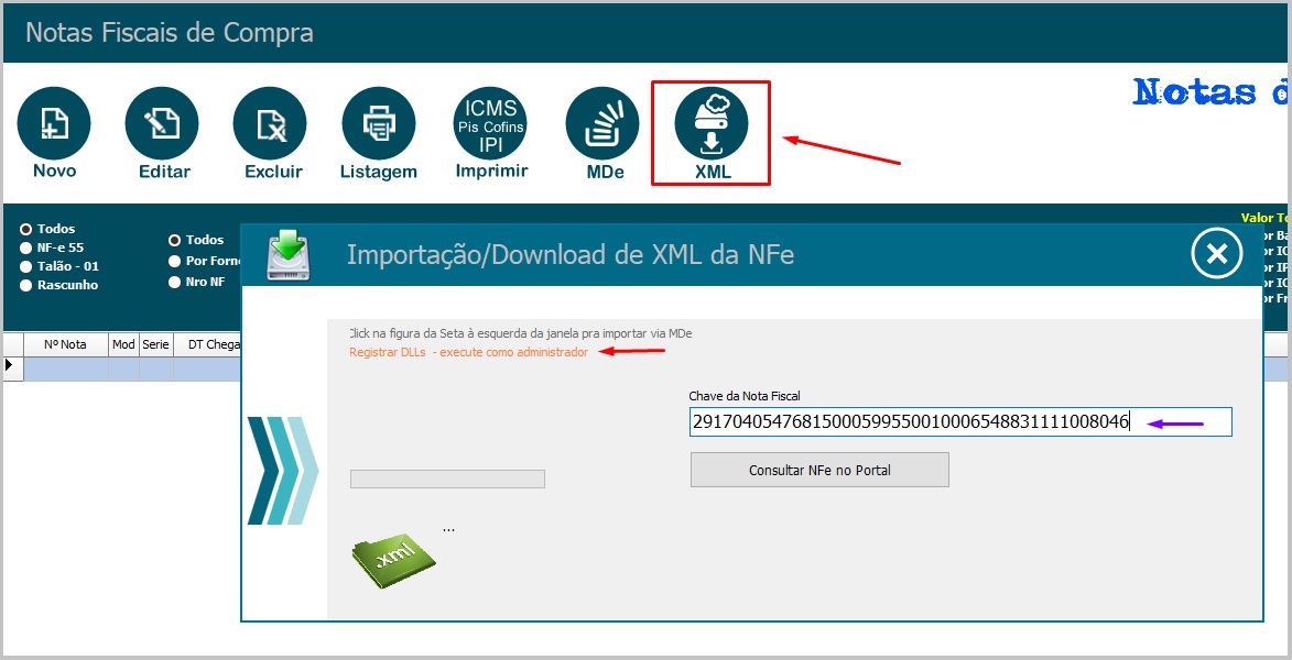importar nfe